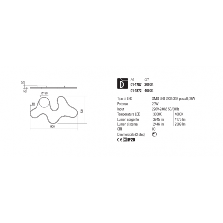 Redo Group ESTORIL - Applique murale Ø190