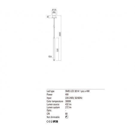 Redo Group MADISON - Pendant lamp Ø120