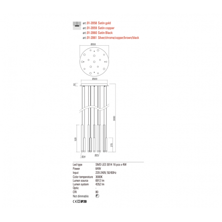 Redo Group MADISON - Pendant lamp Ø550