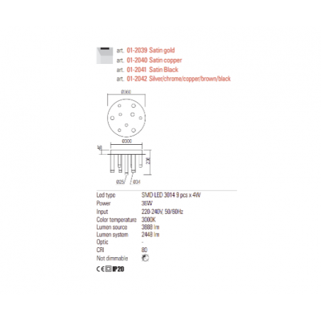 Redo Group MADISON - Applique murale Ø360