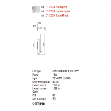 Redo Group MADISON - Wall lamp (Double)