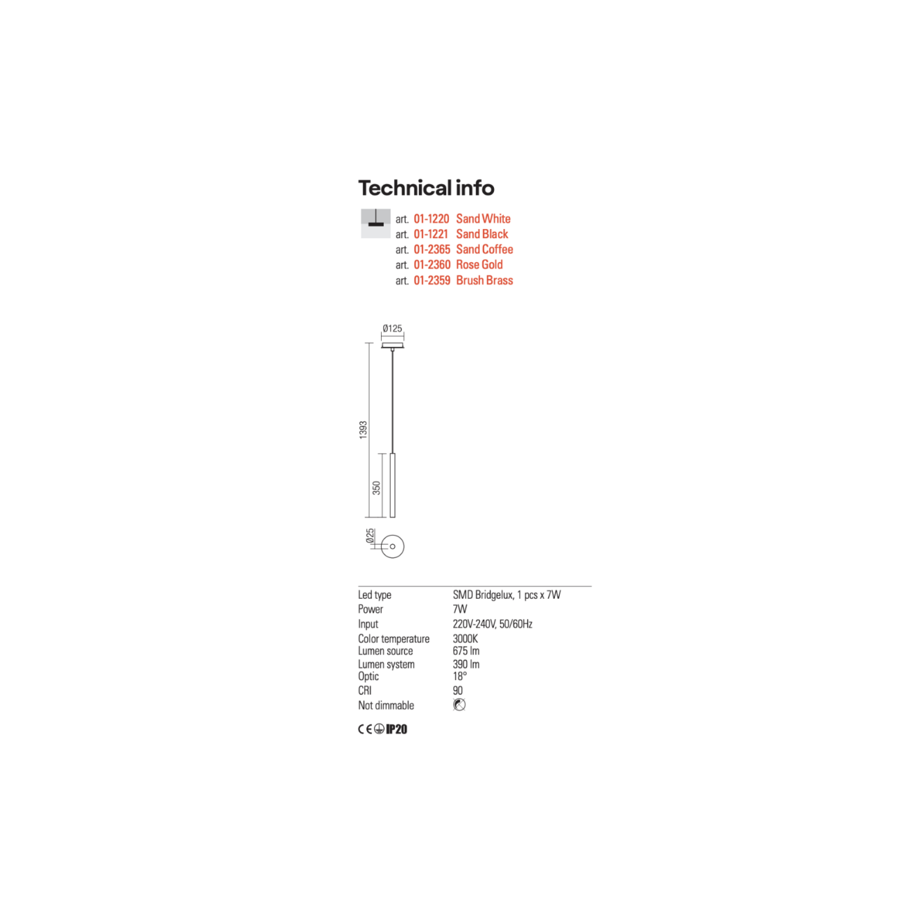 Redo Group KANJI - Lampada a sospensione (L.139.30 cm)