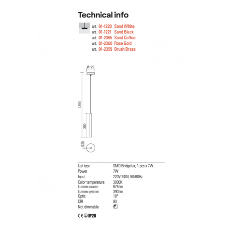 Redo Group KANJI - Lampe à suspension (L.139.30 cm)