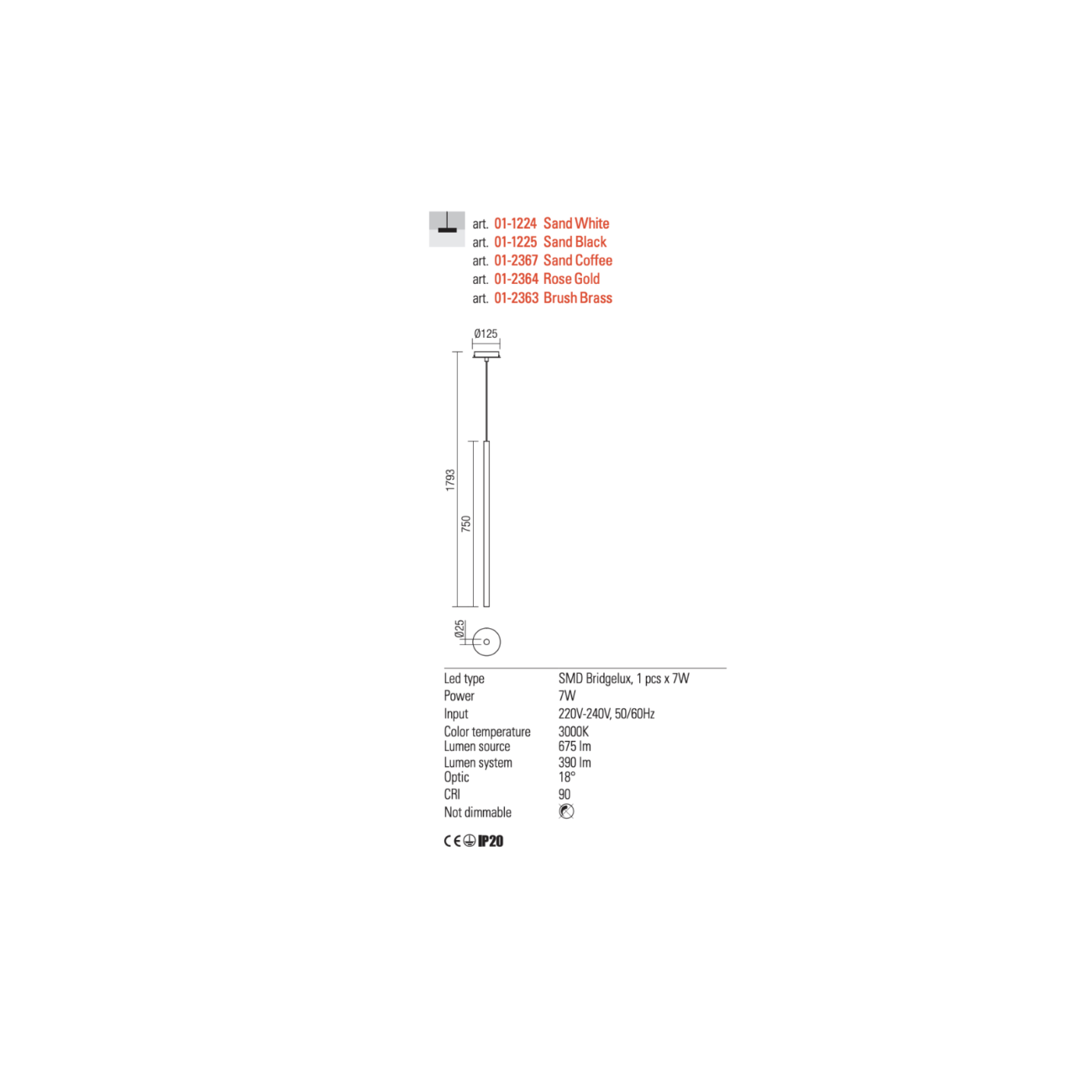 Redo Group KANJI - Lampada a sospensione (L. 179.30 cm)