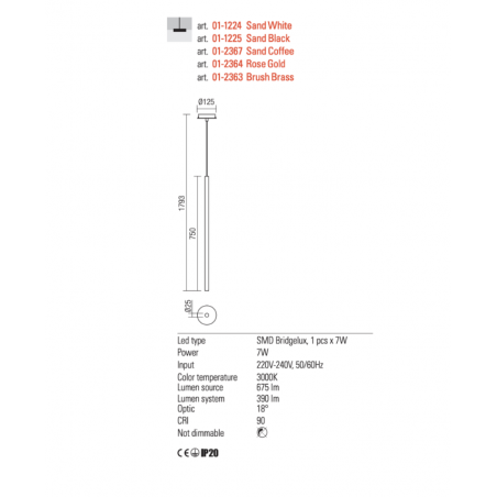 Redo Group KANJI - Lampe à suspension (L. 179.30 cm)