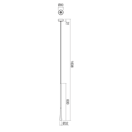 Redo Group ITO - Suspension lamp ( L. 163.80 cm)