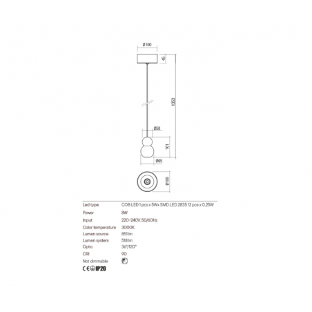 Redo Group AOBA - Suspension lamp