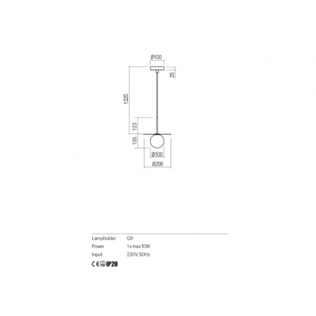 Redo Group PLATO - Suspension lamp Ø200