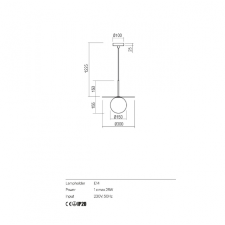 Redo Group PLATO - Suspension lamp Ø300