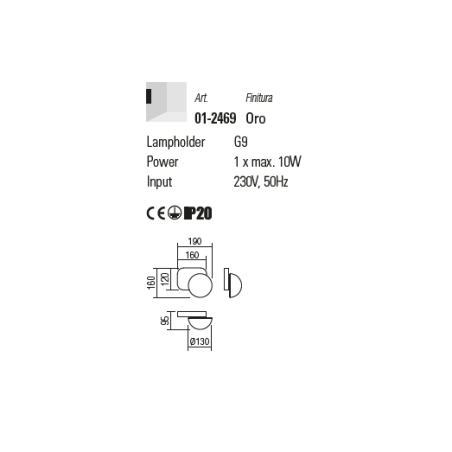 Redo Group LUMIEN - Wall lamp Ø130