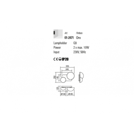 Redo Group LUMIEN - Lampada da parete (2 sfere)