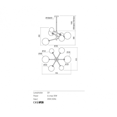 Redo Group ROY - Suspension (6 boules)