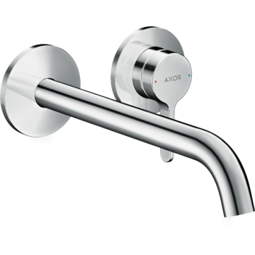 AXOR One - Miscelatore monocomando lavabo ad incasso a parete con maniglia a leva e bocca erogazione 220 mm