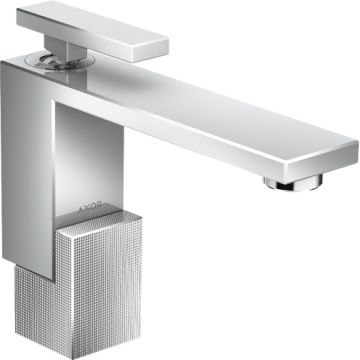 AXOR Edge - 130 single lever washbasin mixer with push-opencut diamond drain