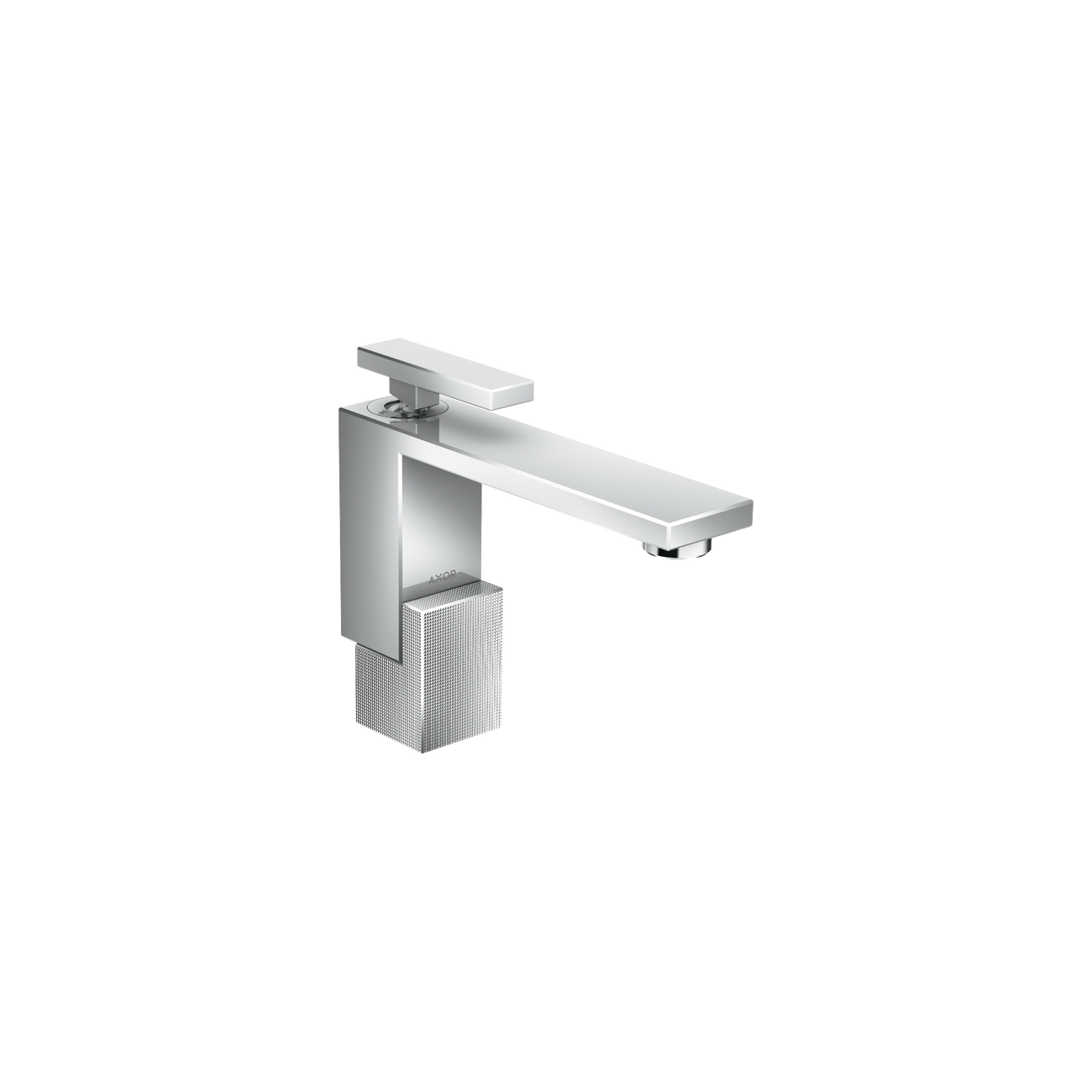 AXOR Edge - 130 single lever washbasin mixer with push-opencut diamond drain