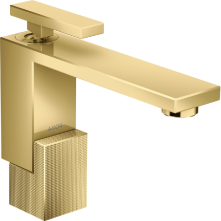 AXOR Edge - 130 single lever washbasin mixer with push-opencut diamond drain