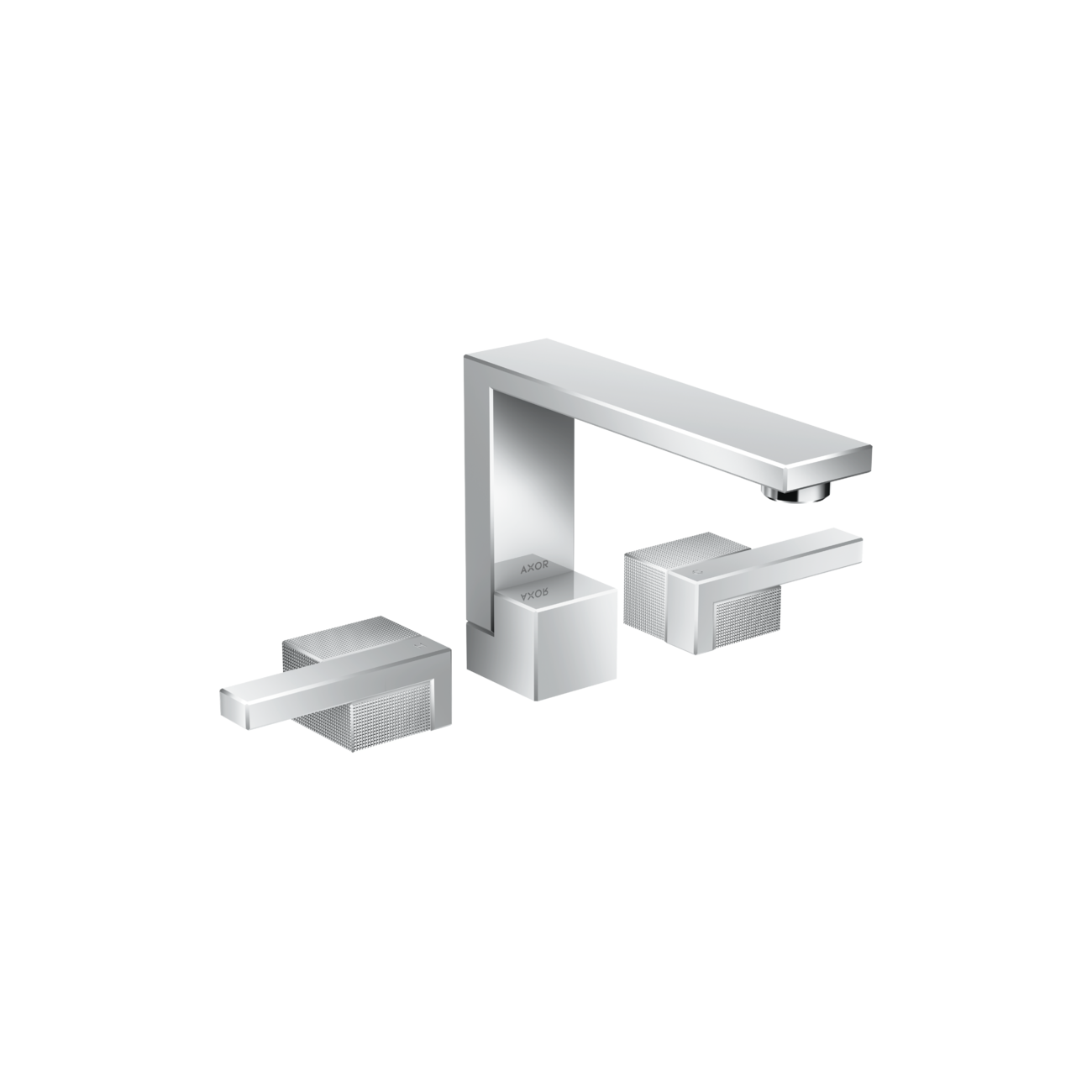 AXOR Edge - Taps 3 holes washbasin 130 with push-open diamond cut