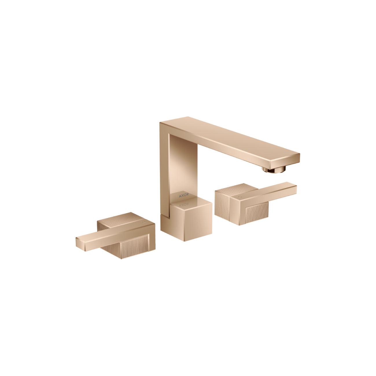 AXOR Edge - Taps 3 holes washbasin 130 with push-open diamond cut