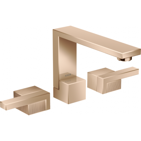 AXOR Edge - Taps 3 holes washbasin 130 with push-open diamond cut