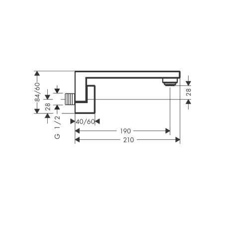 AXOR Edge - Bocca erogazione taglio a diamante