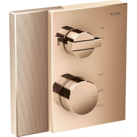 AXOR Edge - Built-in thermostatic mixer with stop valve - diamond cut