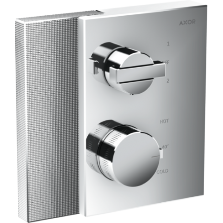 AXOR Edge - Mélangeur thermostatique encastré avec vanne darrêt/déviateur - coupe diamant