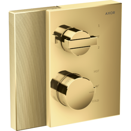 AXOR Edge - Mélangeur thermostatique encastré avec vanne darrêt/déviateur - coupe diamant