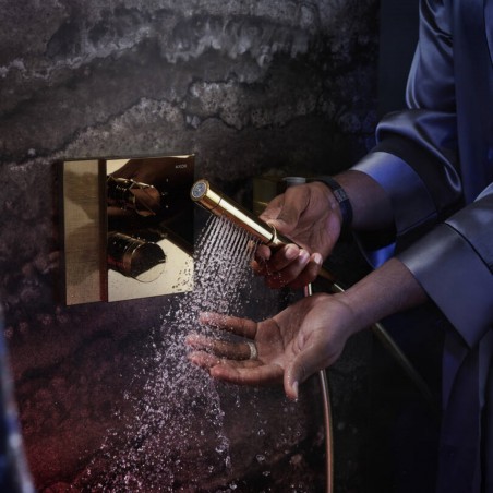 AXOR Edge - Mélangeur thermostatique encastré avec vanne darrêt/déviateur - coupe diamant