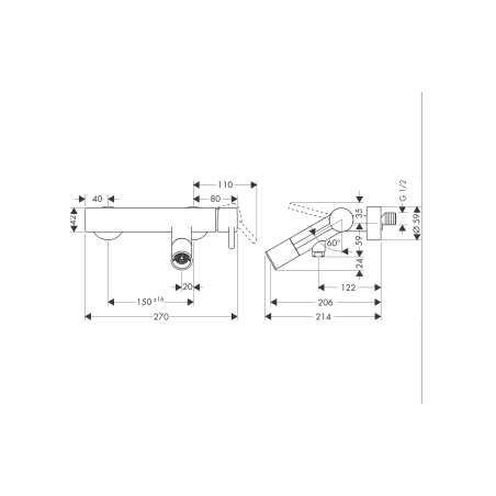 AXOR Starck - Single lever mixer with rounded lever handle