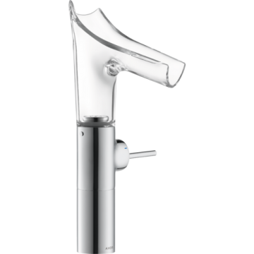 AXOR Starck V - 220 single lever basin mixer with glass spout