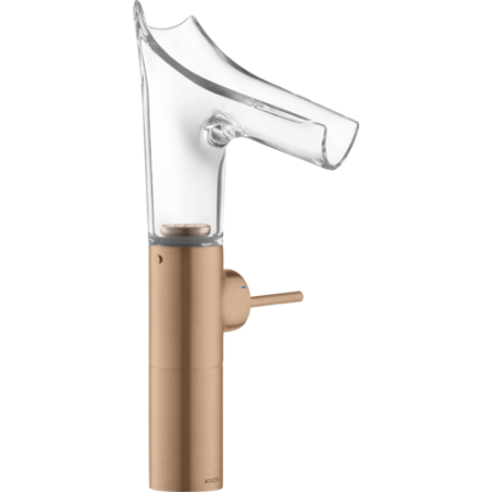 AXOR Starck V - 220 single lever basin mixer with glass spout