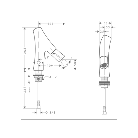 AXOR Starck Organic - Tap 50 without drain set