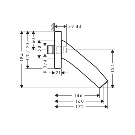 AXOR Starck Organic - Bocca erogazione vasca