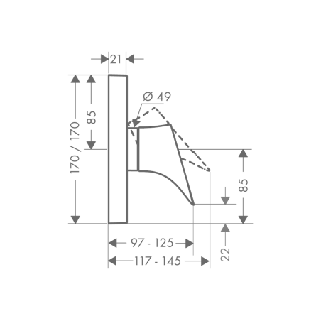 AXOR Starck Organic - Single lever built-in shower mixer