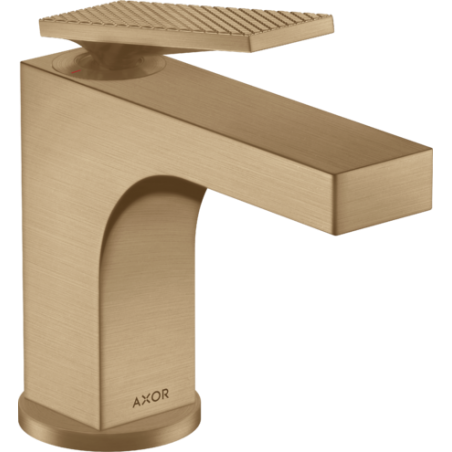 AXOR Citterio - Mitigeur monocommande lavabo 90 avec poignée à levier et pilette - coupe rhomboïdale