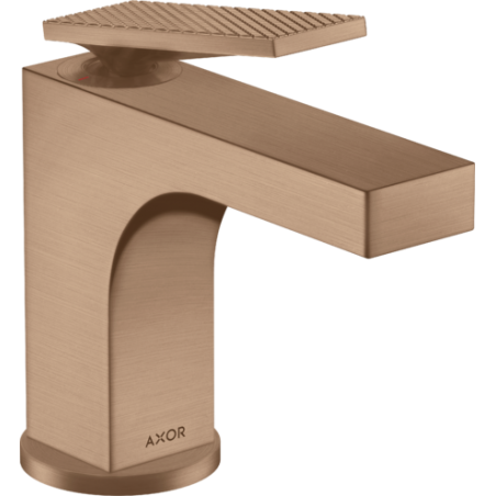 AXOR Citterio - Mitigeur monocommande lavabo 90 avec poignée à levier et pilette - coupe rhomboïdale