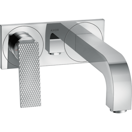 AXOR Citterio - Mitigeur monocommande lavabo encastré à paroi bouche 220 mm- coupe rhomboïdale