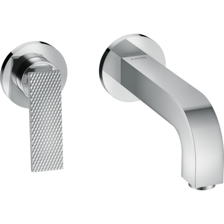 AXOR Citterio - Built-in wall-mounted single-lever basin mixer 220 mm and plates - rhomboidal cut
