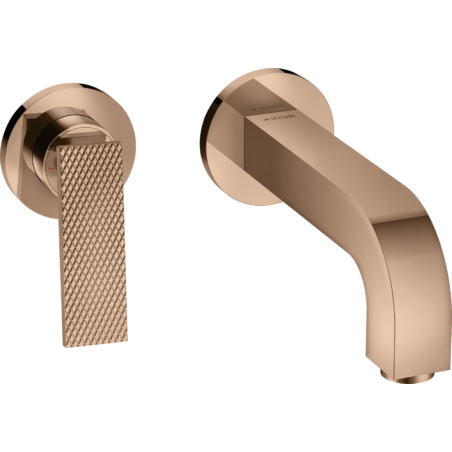AXOR Citterio - Built-in wall-mounted single-lever basin mixer 220 mm and plates - rhomboidal cut