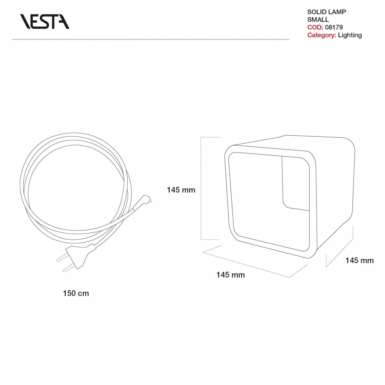 VETSA SOLID - Lampe de table Flots (Petite)
