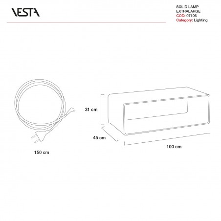 VESTA SOLID Extralarge - FLOTS Table basse lumineuse
