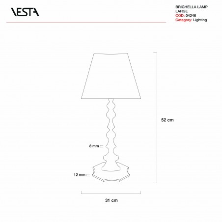 VESTA BRIGHELLA - Lampada da tavolo grande ETHNIC