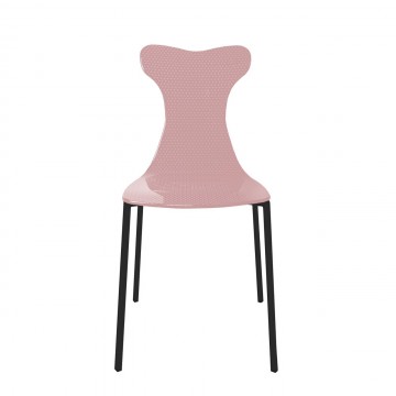 VESTA VITTY - Chair powder pink with black legs