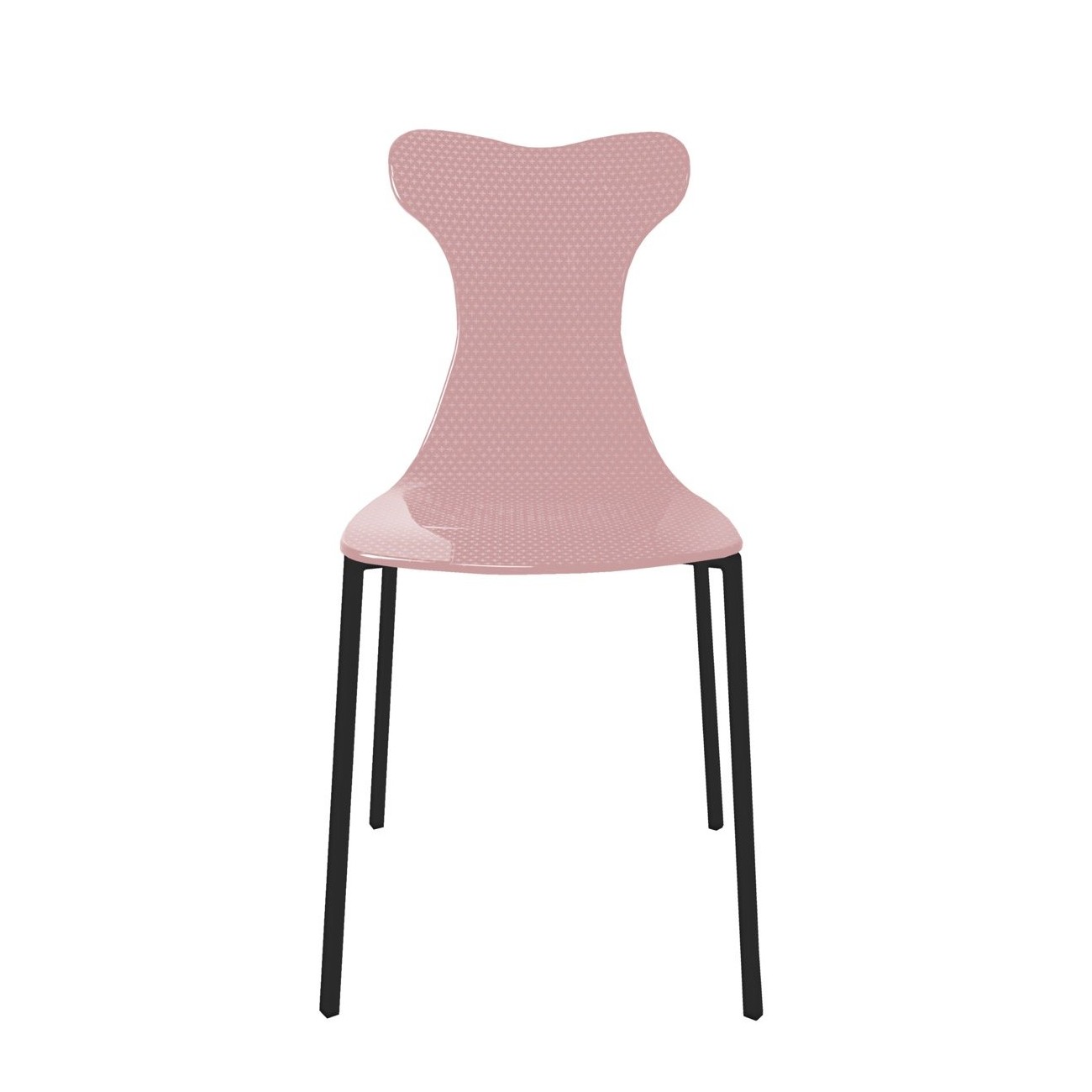 VESTA VITTY - Chair powder pink with black legs