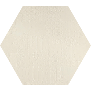 Mutina Dèchirer Esagona Decor Bianco