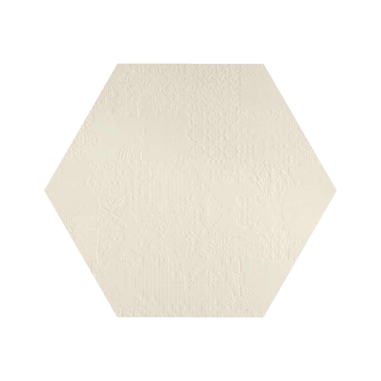 Mutina Dèchirer Esagona Decor Bianco