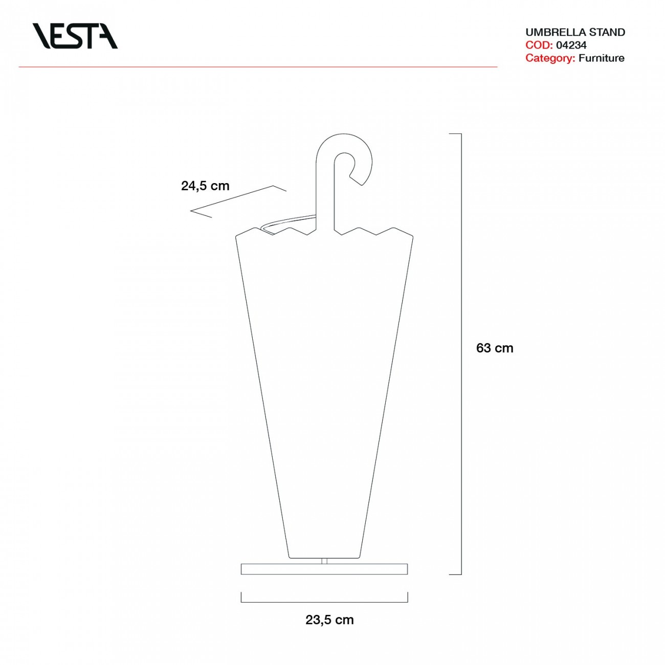 VESTA DECOR - Porte-parapluie Rainbow