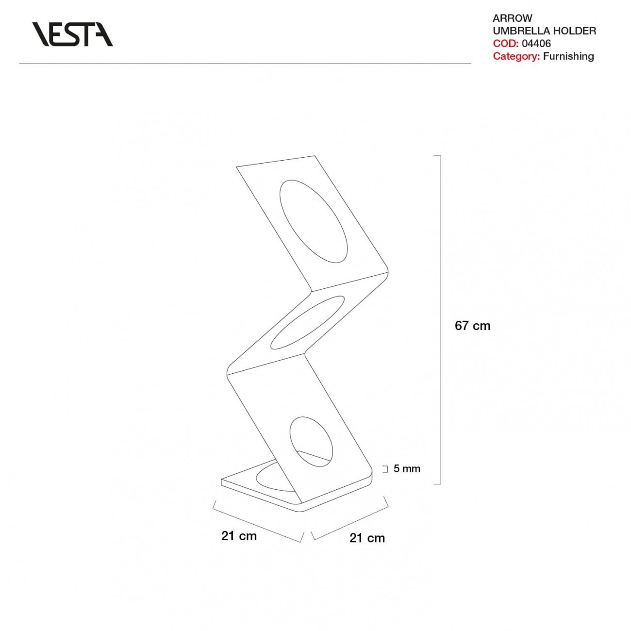 VESTA ARROW - Umbrella stand