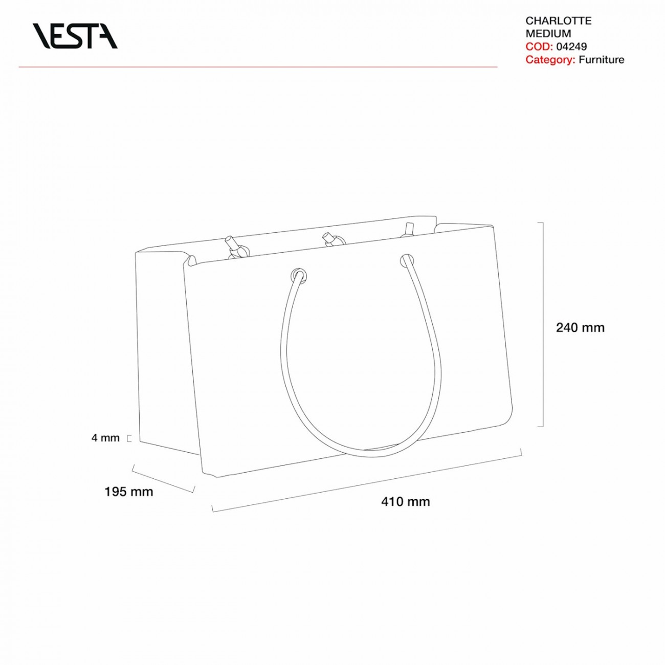 VESTA Charlotte - Rangement pour objets Foulard