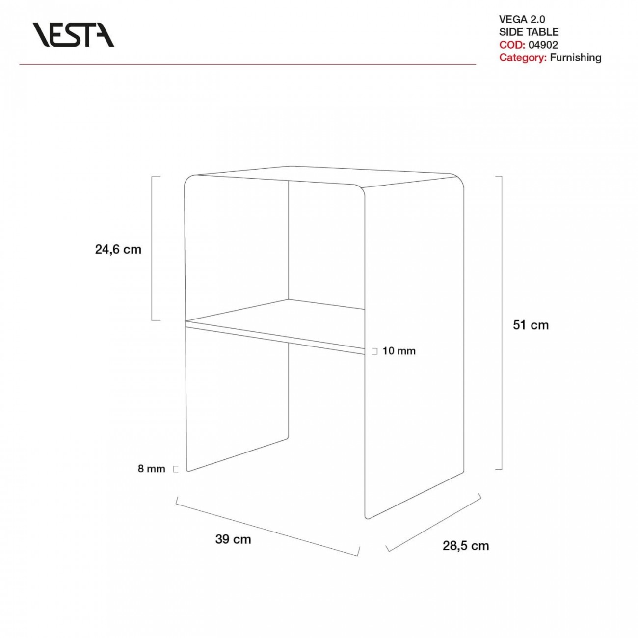 VESTA VEGA 2.0 - Table de nuit
